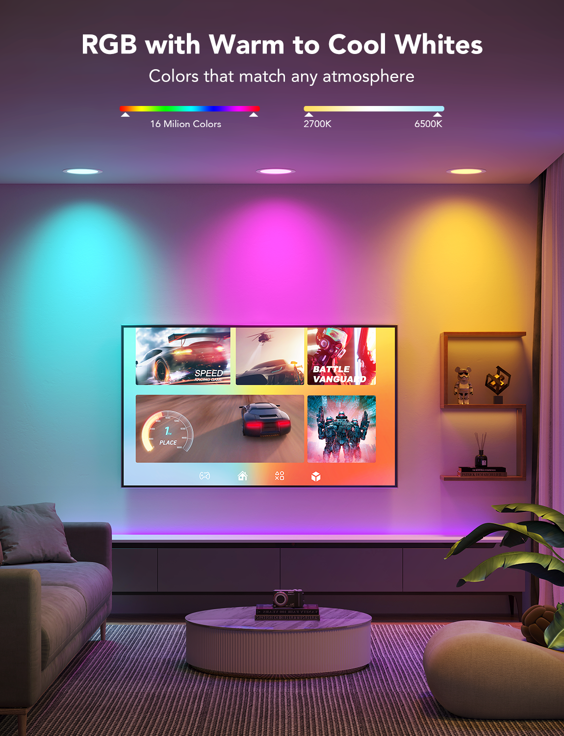 Govee 6-Inch Smart RGBWW Recessed Lights