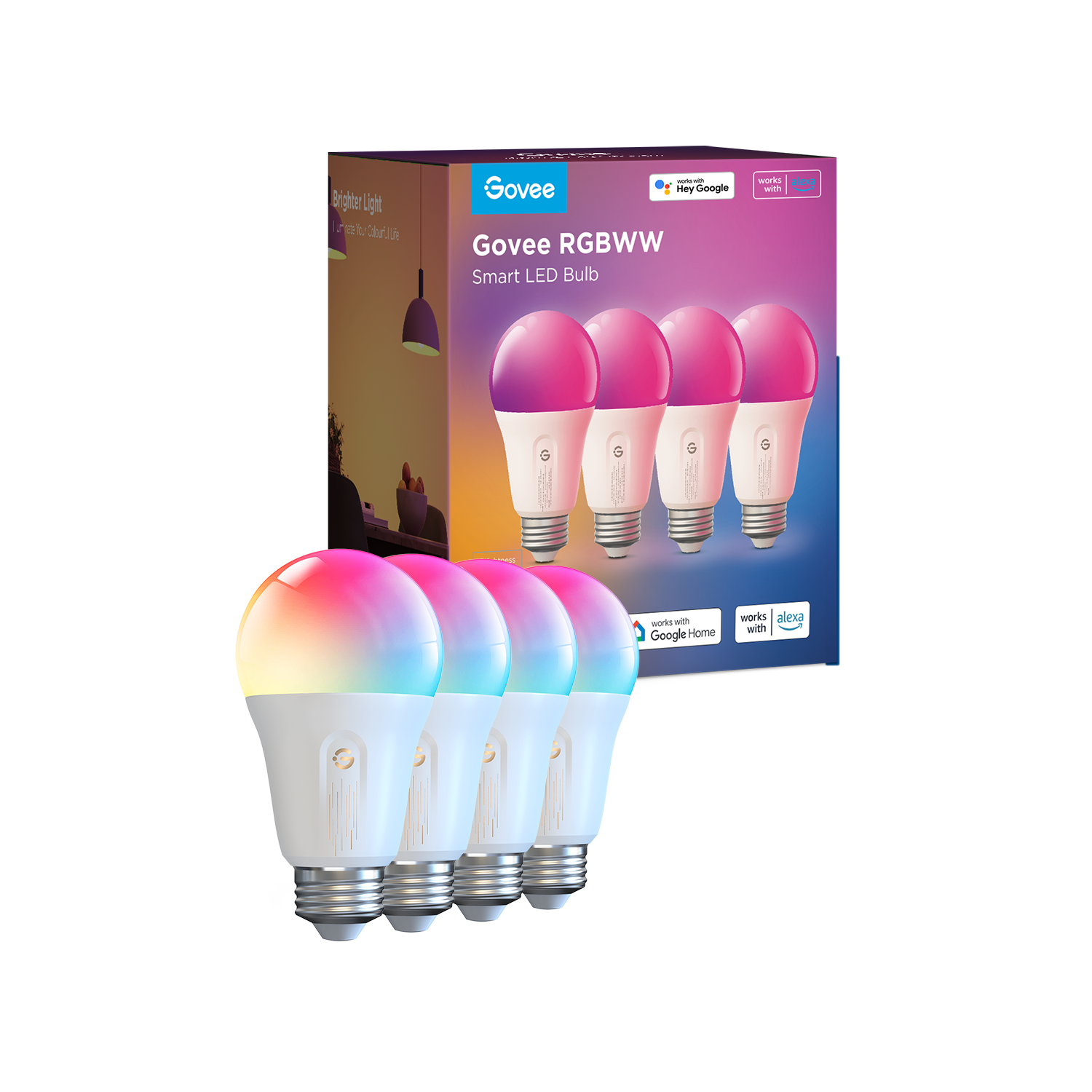 Govee Smart RGBWW Light Bulbs 1200 Lumens