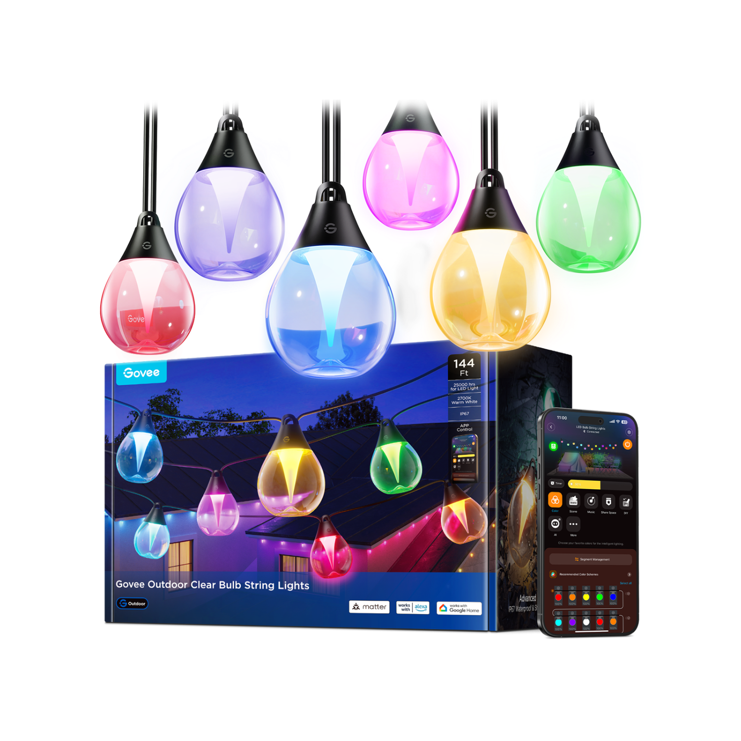 Govee Outdoor Clear Bulb String Lights