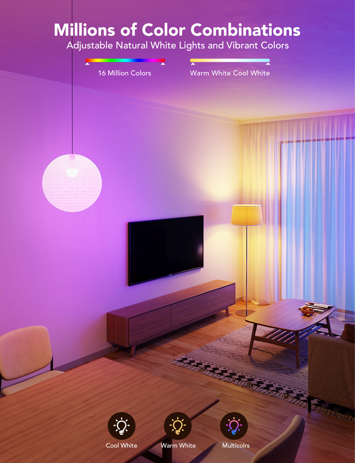 Govee Smart RGBWW Light Bulbs 1200 Lumens